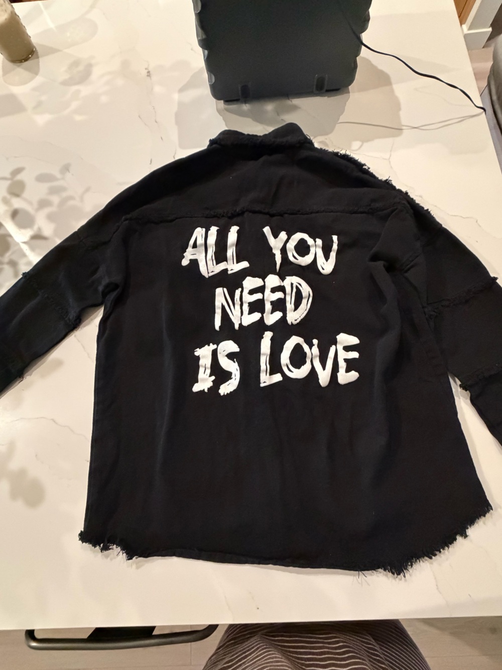 BUCKLE Black Graphic Long-Sleeve Shirt - "All You Need Is Love"